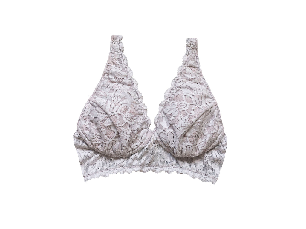 Vela Wireless Bra, Grey / Mauve